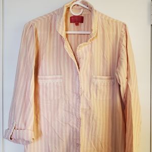Victoria's Secret pink vertical stripe medium long Pajamas